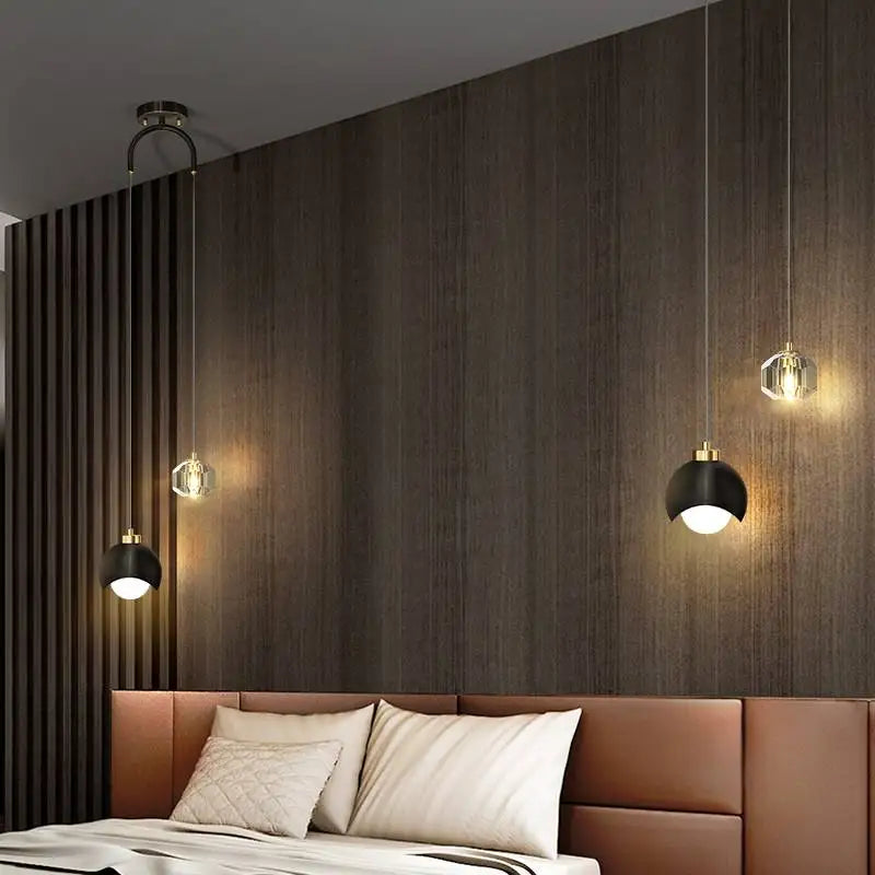 Crystal Round Chandelier: Luxury Modern Nordic Master Bedroom Pendant Lamp