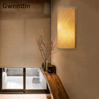 Bamboo Wall Lights Sconces LED Fixtures for Bedroom Bathroom Stairs Luminarias