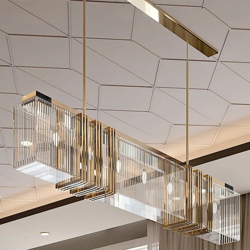 Elegant Gold Lustre Pendant Light for Dining Room Decor