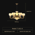 Luxury Copper Marble Chandelier: Brighten Your Home with Elegant Chinese Wind Style