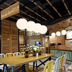 Nordic Glass Pendant Lights - White Ball Hanging Lamps for Home Decor
