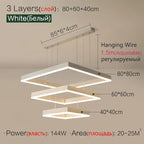 Modern LED Chandelier for Living Room by - Stylish Hanging Light Fixture for Dining and Bedroom