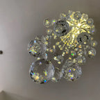 Luxury Crystal Chandelier for Staircase & Bedroom - Modern LED Hanging Light