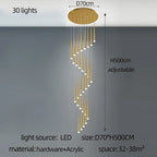 Modern LED Tapered Chandelier for Living Room, Kitchen, and Hall