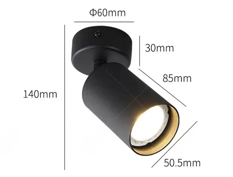 Rotatable GU10 LED Spot Ceiling Downlight - Nordic Creative Surface Mounted
