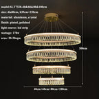 2024 Modern Crystal LED Chandelier for Living & Dining Room Decor