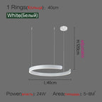 Modern Nordic Ring Chandelier LED Round Ceiling Light Pendant Lamps