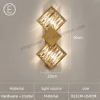 Crystal Wall Light: Minimalist Bedside Loft Wall Sconce for Living Room