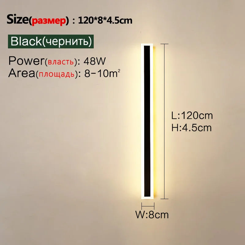 Outdoor Waterproof LED Wall Light Strip for Garden and Porch Lighting