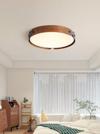 Walnut Round Ceiling Lamp by - Modern Japanese Nordic Bedroom Dining Room Lighting