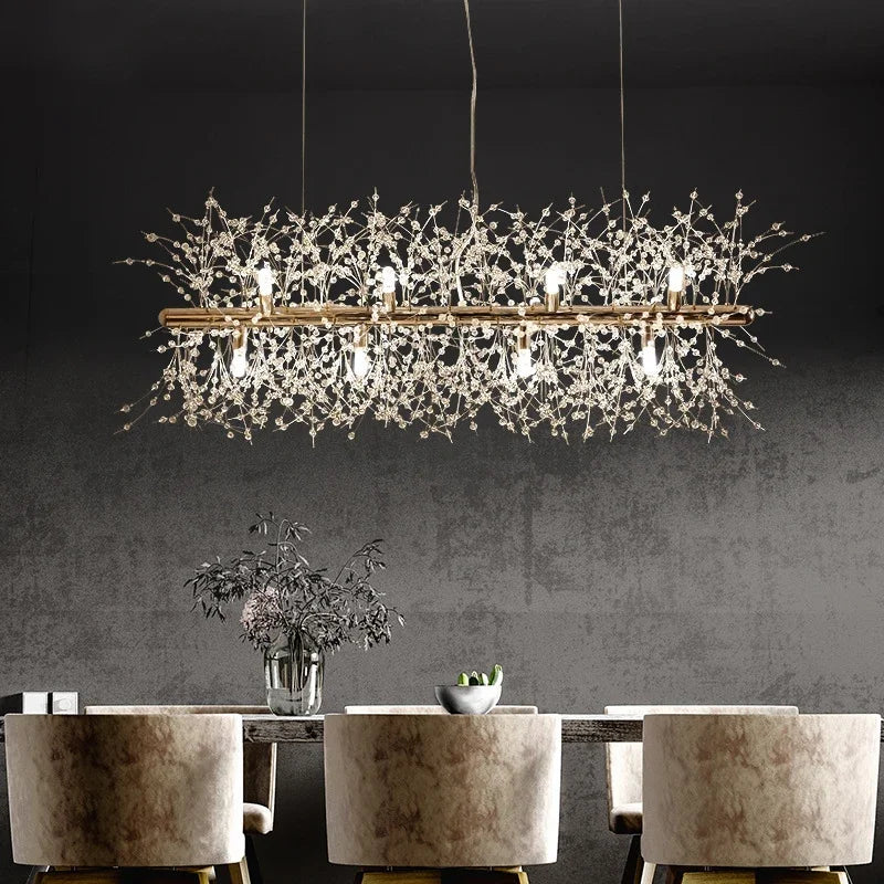Dandelion Chandelier LED Hanging Light for Living Room Dining Decoration