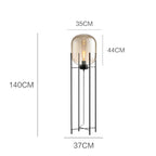 Nordic Glass LED Floor Table Lamp for Home Hotel Bedroom Lighting