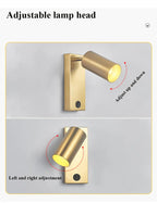 Black Brass LED Wall Sconce Lighting Fixture - Nordic Art Wall Lamp