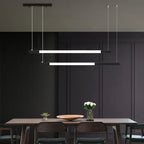 Modern LED Black/Gold Bar Chandelier Horizontal Pendant Light