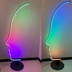 Modern Human Face Art Floor Lamp: Creative Nordic Design for Living Room, Bedroom.