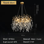 Modern Luxury Crystal Led Chandelier for Dining Living Room Hotel Hall