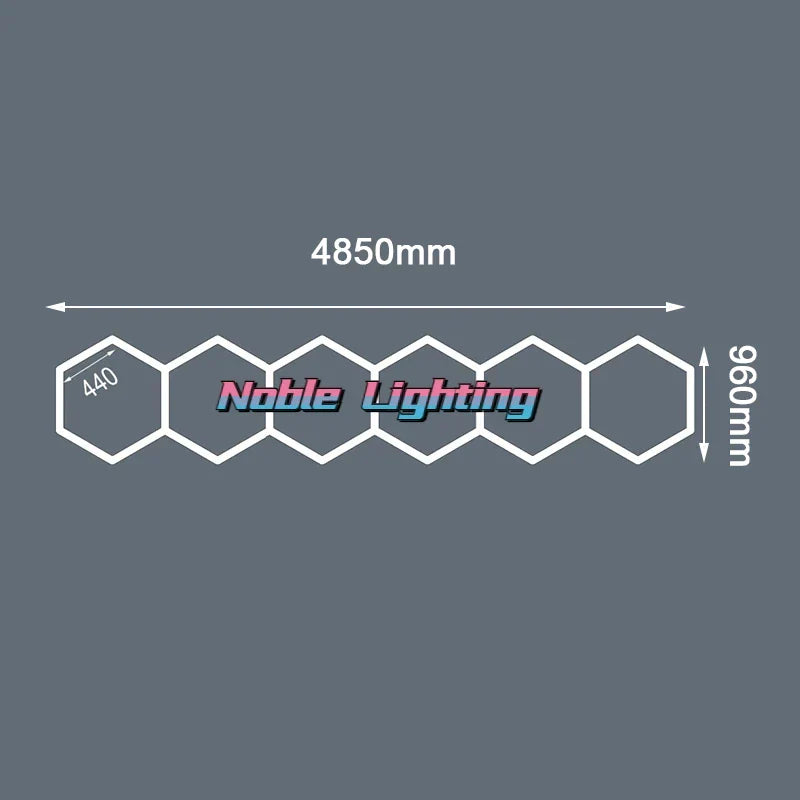 Hexagon LED Garage Ceiling Light for Auto Body Repair Workshop