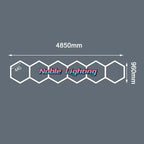 Hexagon LED Garage Ceiling Light for Auto Body Repair Workshop