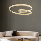 Crystal Chandelier LED Light Fixture, Luxury Decor Hanging Lamp, Modern Home Lighting