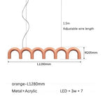 U-Shaped LED Chandelier: Modern Art Pendant Lamp for Home, Bar, and Dining Decor