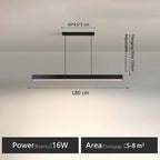 Modern Linear LED Chandelier Pendant Lights for Dining Table Kitchen Bar