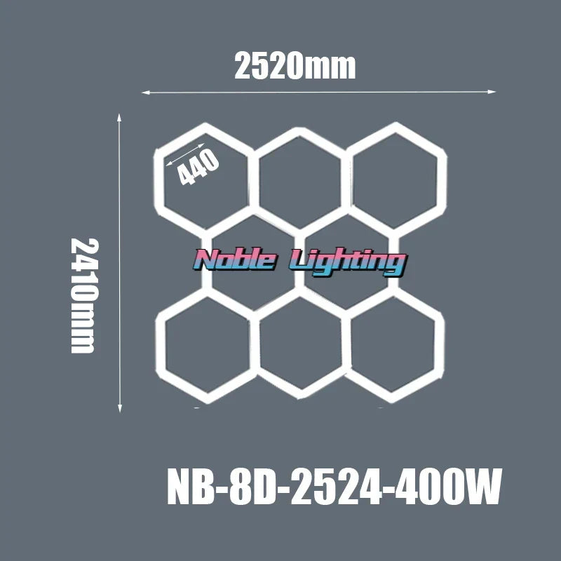 Hexagonal Ceiling & Wall LED Panel Lights for Salon Car Beauty Shop