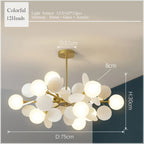 Scandinavian Chandelier: Colorful Magic Bean Tree Branch Light for Living Room