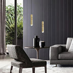 Gold Tube Pendant Light - Kitchen Bedside Hanging Lamp by AliLamp