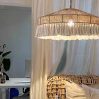 Bohemian Tassel Chandelier: Handmade Nordic Pendant Lamp for Bedroom, Living Room, Kitchen