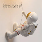 Astronaut Moon Wall Lamp: Modern Minimalist Kids Bedroom Background Light