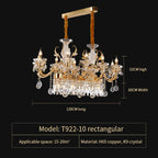 European Crystal Chandelier | Luxe Villa Hall Lighting | Zinc Alloy Middle Floor Lamp