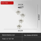 Leaf Sequin Ceiling Chandelier for Modern Living Room, Restaurant, Bar, and Shop Window