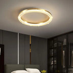 Modern Luxury Gold Ceiling Lamp: Circular Ring LED Light for Bedroom, Dining, Kitchen