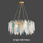 Gold Metal Chain LED Pendant Lights for Modern Luxury Living Room