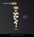 Ceramic Petal Hanging Chandelier - Elegant Décor for Hotel, Restaurant, and Home