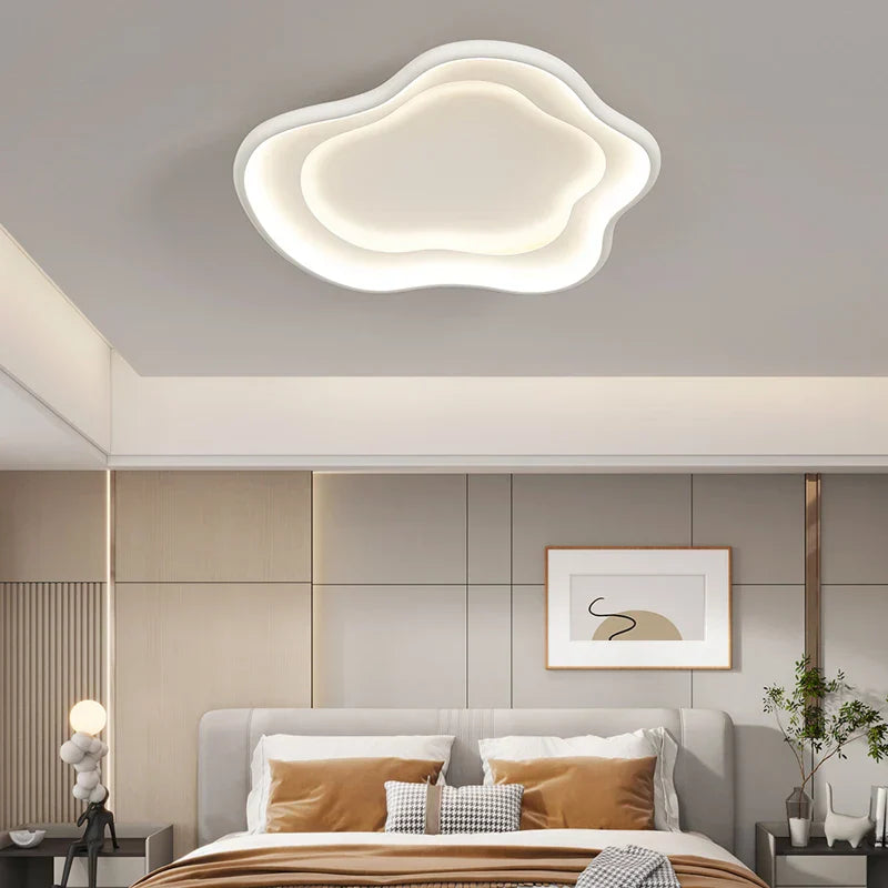 Modern White Round Ceiling Lighting with Remote Control Chandelier