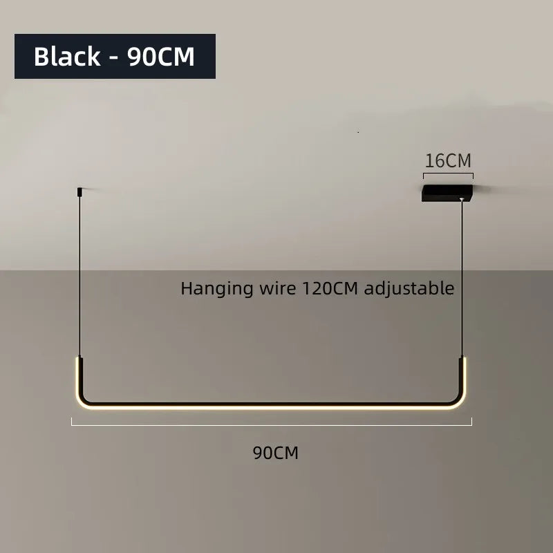 Modern LED Ceiling Lamp for Dining Room Bar Strip Decoration