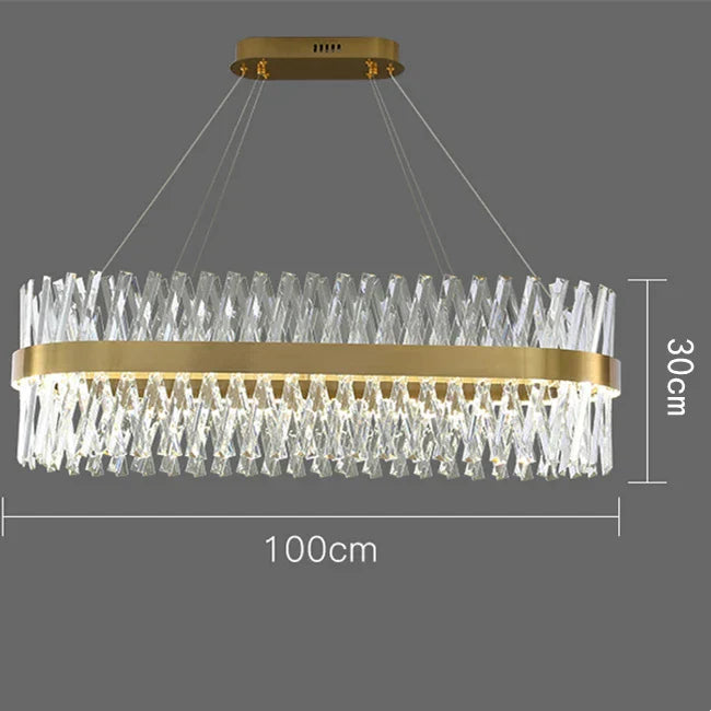 Modern Gold Crystal Ceiling Chandelier for Luxury Living Spaces