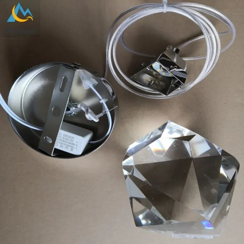 Nordic Crystal LED Pendant Light for Modern Living Room Decor