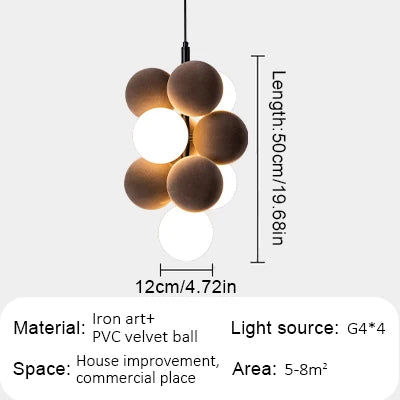 Abstracta Pendant Lamp: Stylish Designer Fabric Chandelier for Home, Office, and Dining Space