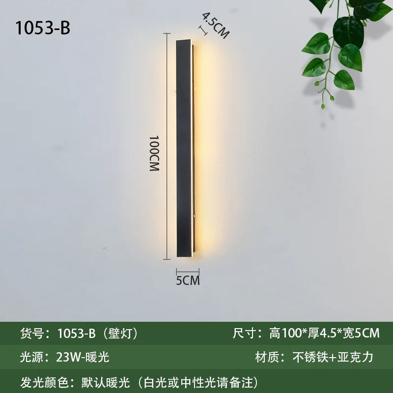 Modern Waterproof LED Wall Lamp for Garden Villa Courtyard Balcony