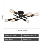 Sputnik Ceiling Chandelier: Modern Nordic Semi Flush Mount Lighting Fixture