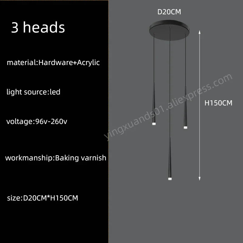 Modern LED Staircase Pendant Chandelier for Living Room Lighting