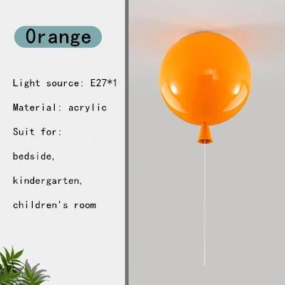 Kids' Balloon Pendant Chandelier LED Hanging Lamp for Living Room