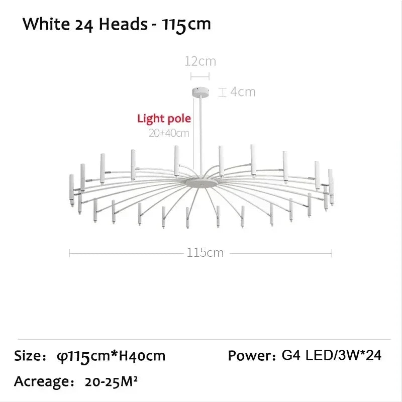 Minimalist LED Ceiling Chandelier for Living Dining Room Decor