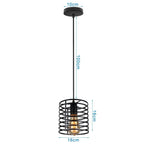 Modern Industrial Cage Pendant Light Fixture for Home Kitchen Island Decor