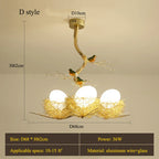 Modern Gold Glass Ball Pendant Light Chandelier for Living Room Bedroom Kitchen