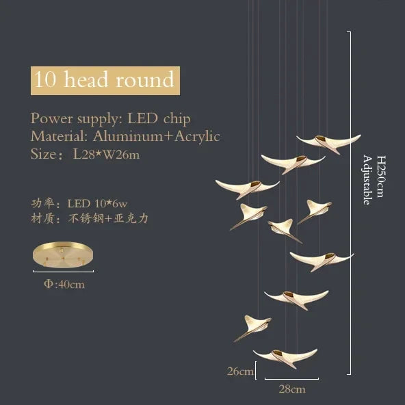 Ocean Dolphin Pendant Chandelier