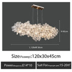 Glass Led Chandelier: Modern Luxury Designer Pendant Lights for Living Room, Bedroom, Study