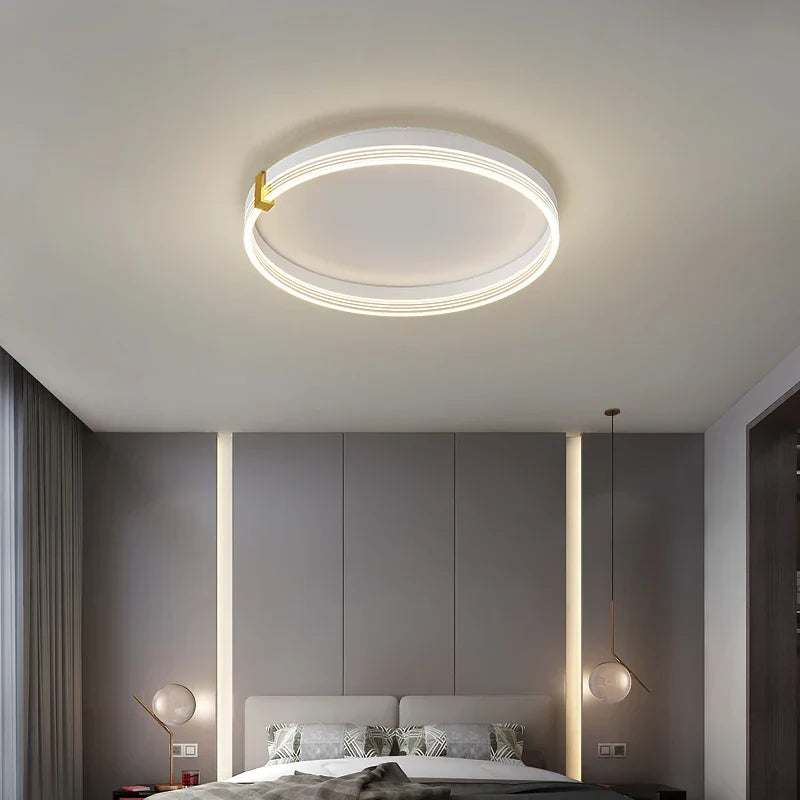 Modern Round Ring LED Ceiling Chandelier for Living Room and Bedroom